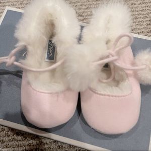 Jacadi Pale Pink Baby Girl Slippers